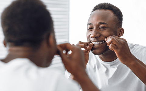 Oral Hygiene - Flossing Teeth